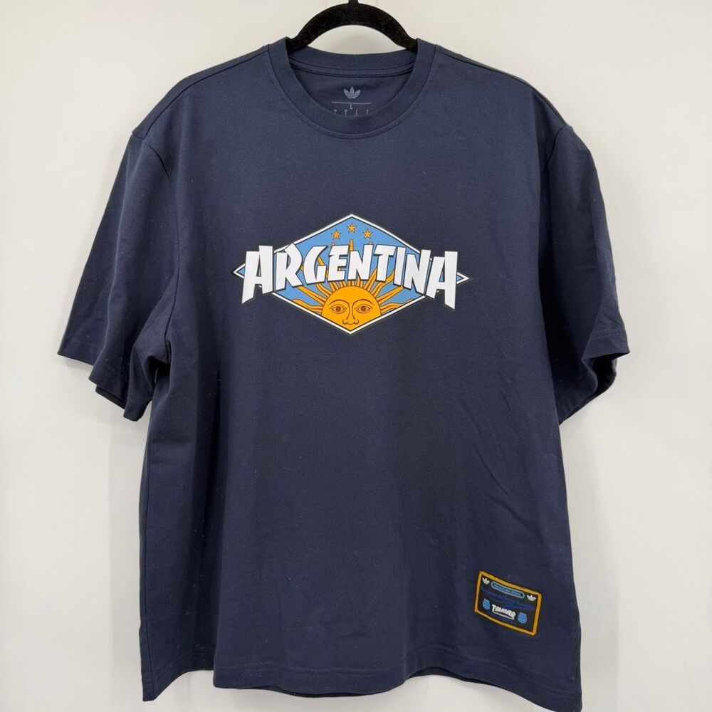 Adidas x Thrasher Argentina AFA Graphic T-Shirt Navy Men’s Large